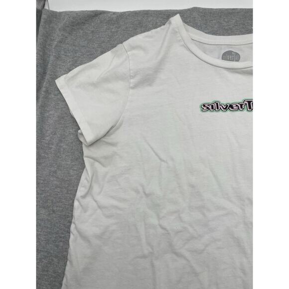 Vintage Y2K Levi’s Silvertab Graphic Tee Shirt Women XL Made In USA White - Picture 5 of 8